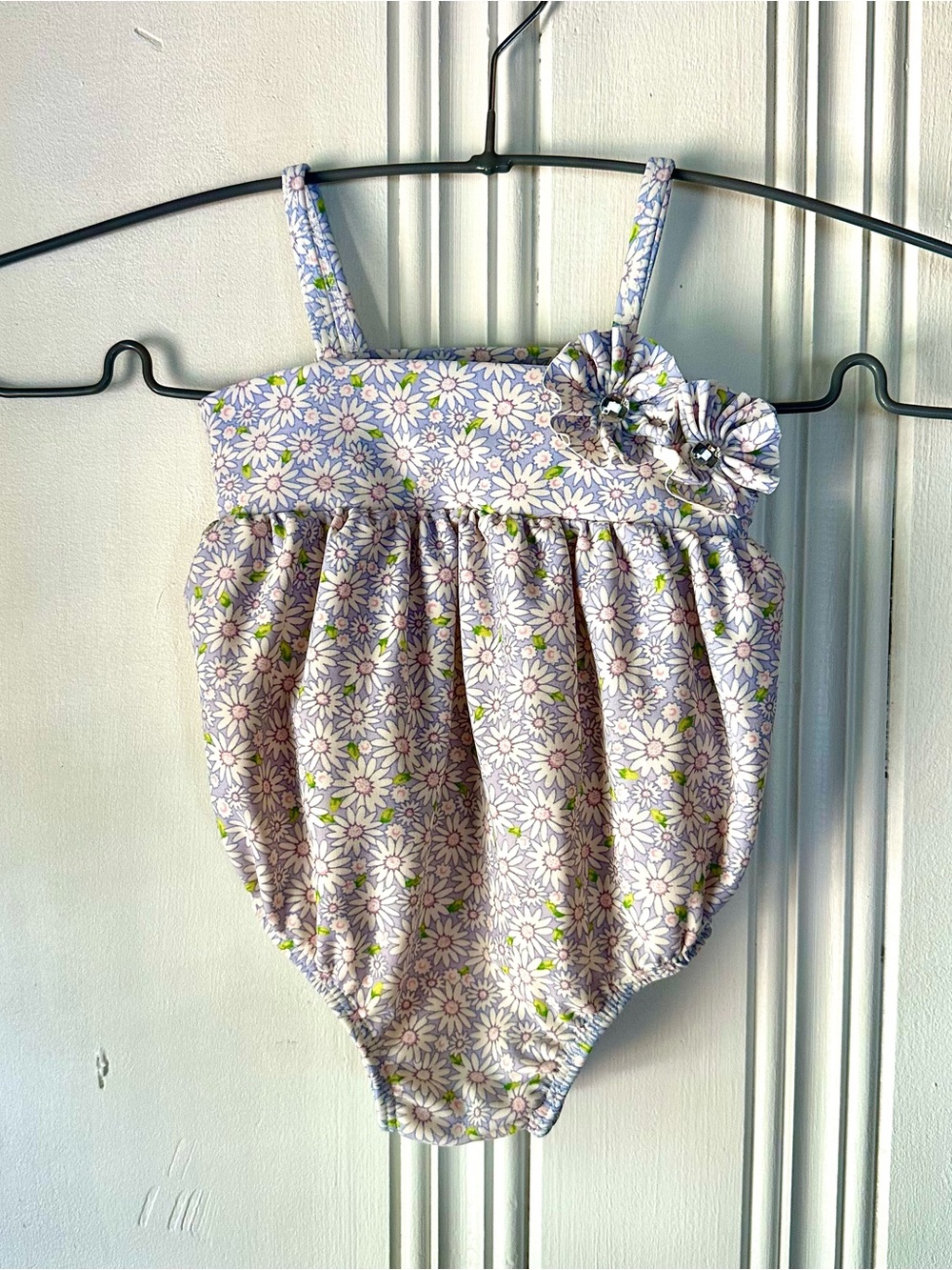 VTG Kate Mack Lavender Daisy Floral One-Piece Swim